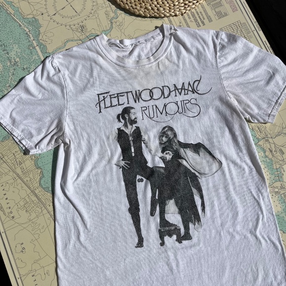 Fleetwood Mac Rumours Distressed Graphic Tee Shirt - Picture 1 of 6